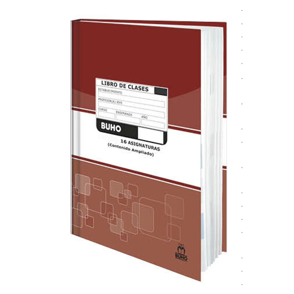 GENERICO - Libro de Clases Buho Enseñanza Basica 1a8° Cont Completo 16asg