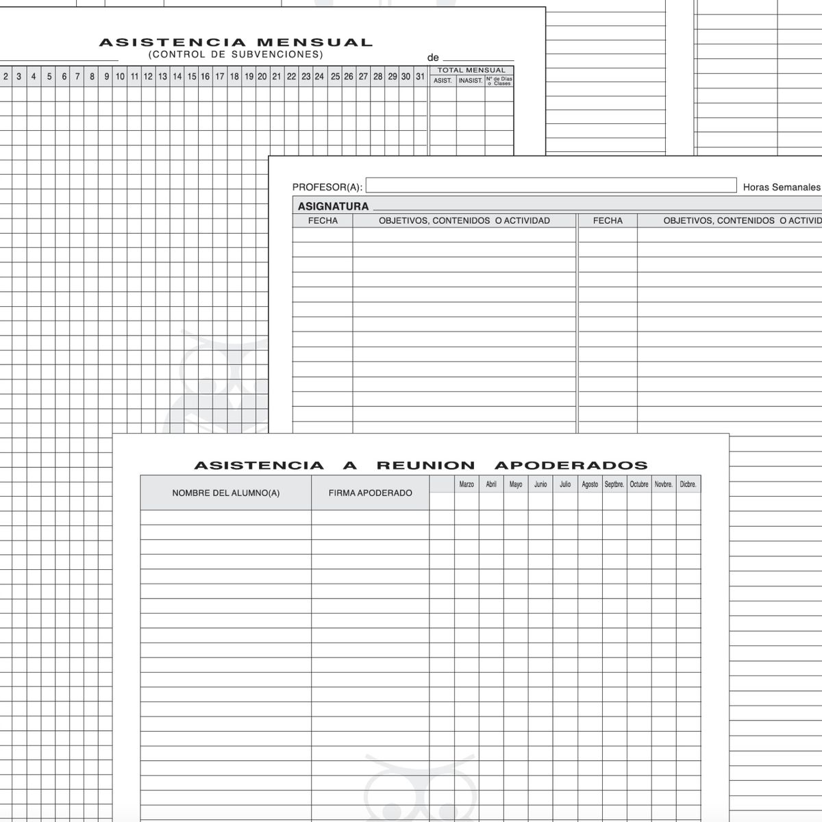 GENERICO - Libro de Clases Buho Enseñanza Basica 1a8° Cont Completo 16asg
