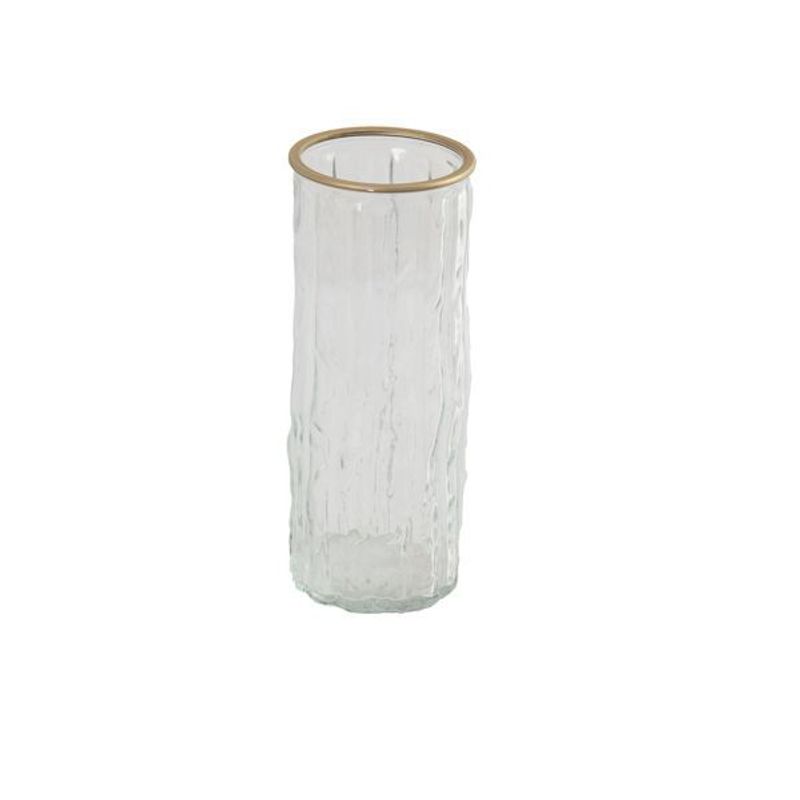 GENERICO - Florero Jarron Decorativo Vidrio Flores 26x10cm
