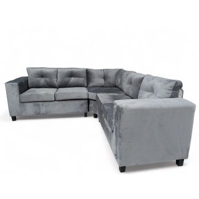 Imagen 2 del producto Sofá Seccional L San Sebastián Felpa Gris 230Cm X 230Cm