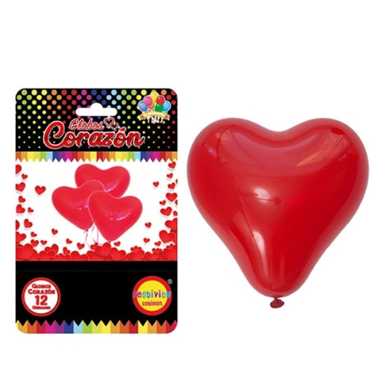 GENERICO - Globo Corazon x 12 Unidades