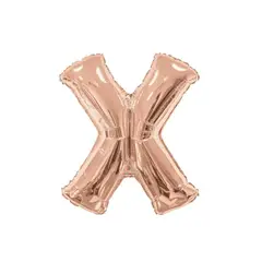 GENERICO - Globo letra X Oro Rosa 16 Pulgadas
