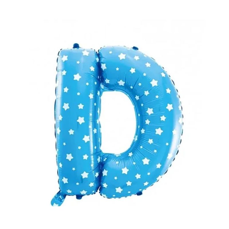 GENERICO - Globo letra "D" Azul 16 Pulgadas