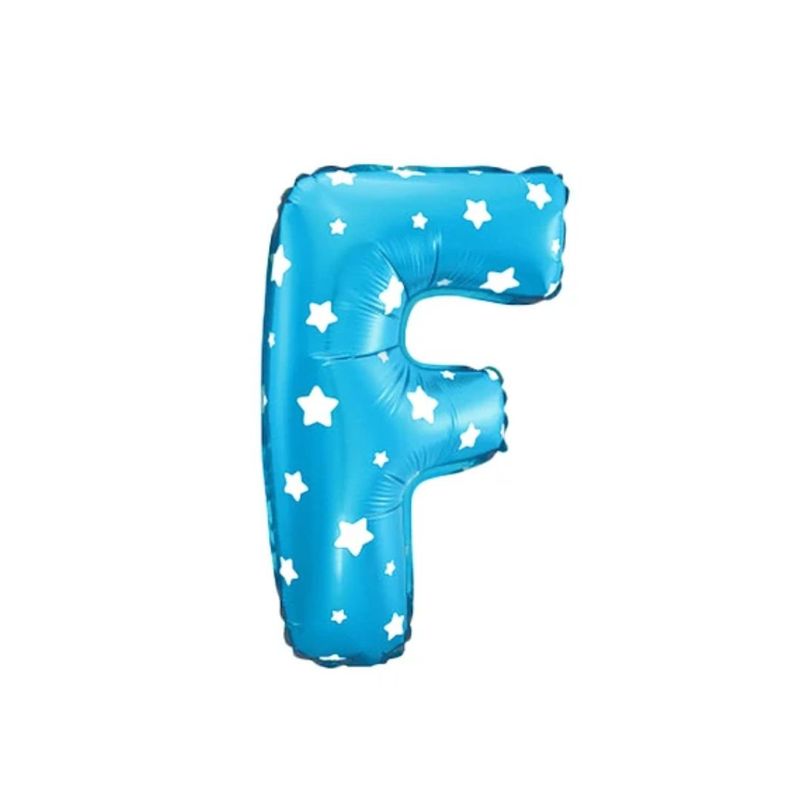 GENERICO - Globo letra "F" Azul 16 Pulgadas