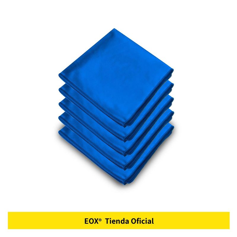 GENERICO - Pack 5 Un Paño Vidrios 30x30 cm Eox