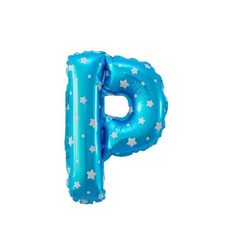 GENERICO - Globo letra "P" Azul 16 Pulgadas