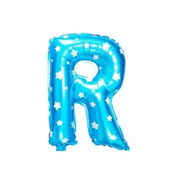 GENERICO - Globo letra "R" Azul 16 Pulgadas