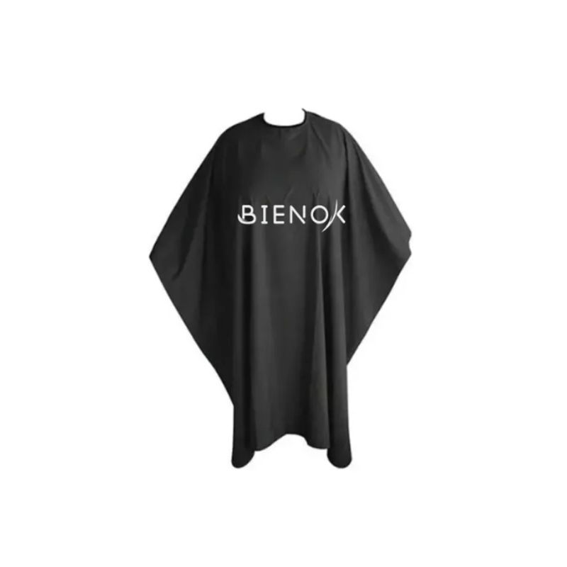 GENERICO - Capa Negra Para Tintura Peluquería Barbería Larga.