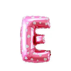 GENERICO - Globo letra "E" Rosa 16 Pulgadas