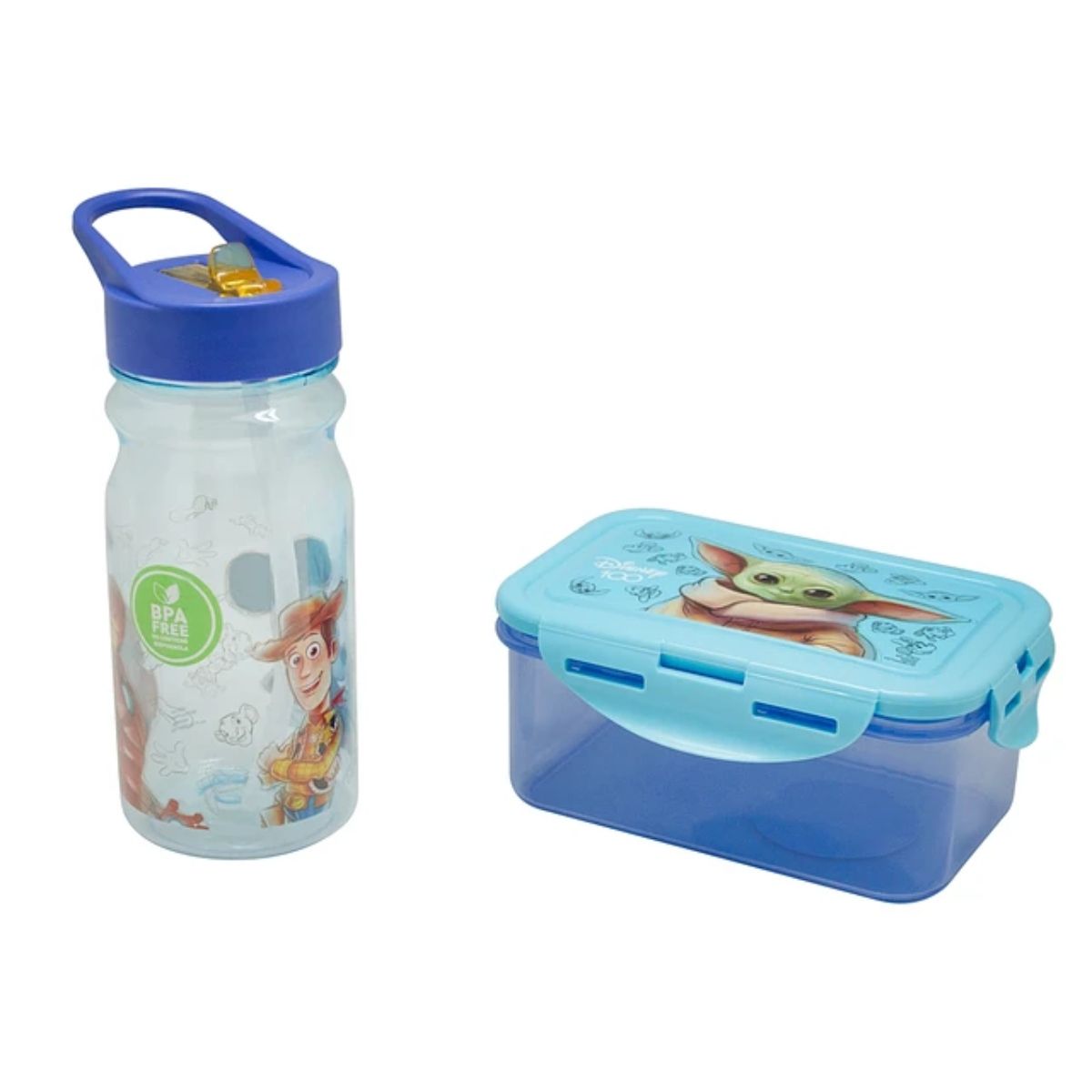 OEM - Set Escolar Botella Y Hermético Celeste