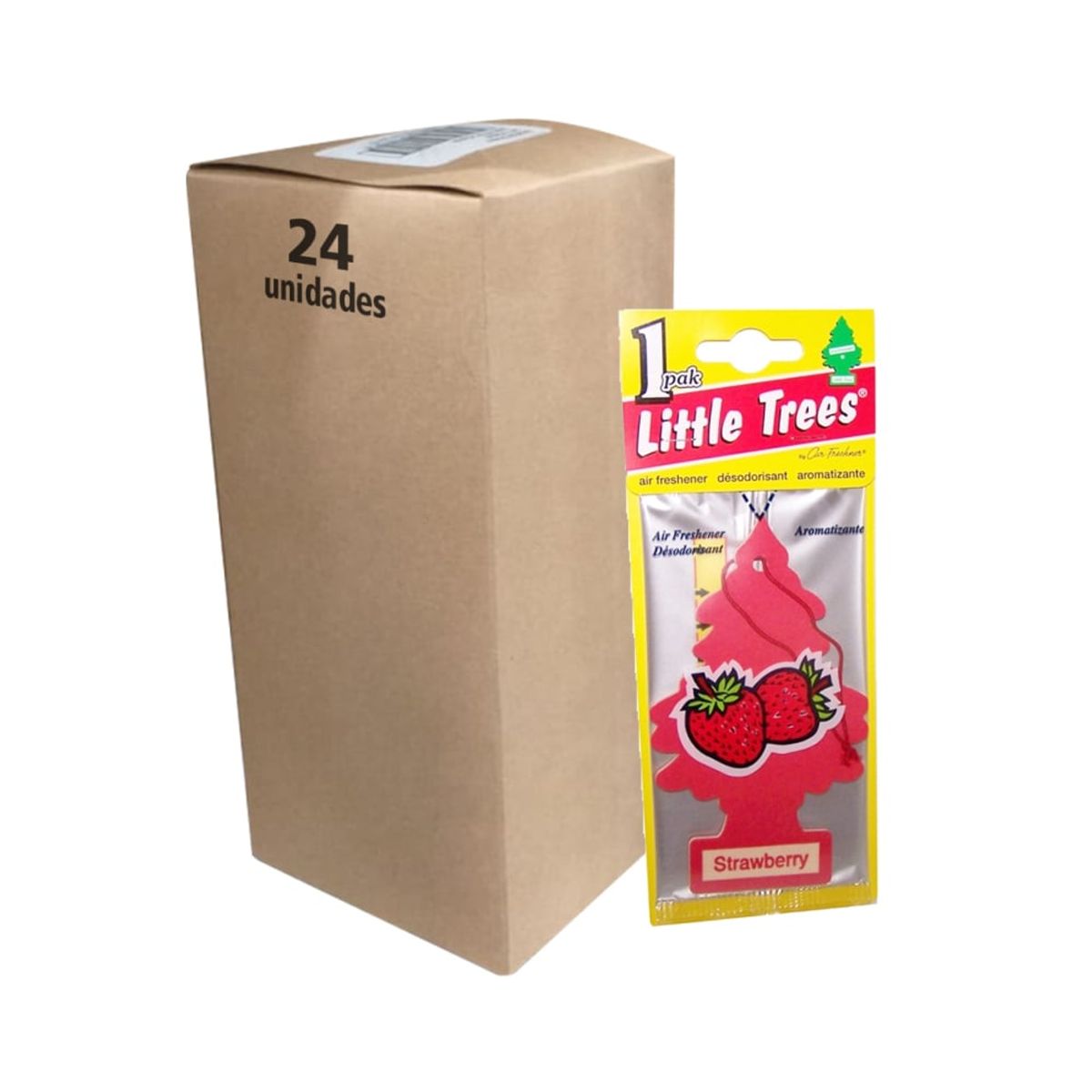 LITTLE TREES - Pack 24 Pinos Aromáticos Little Trees Aroma Frutilla