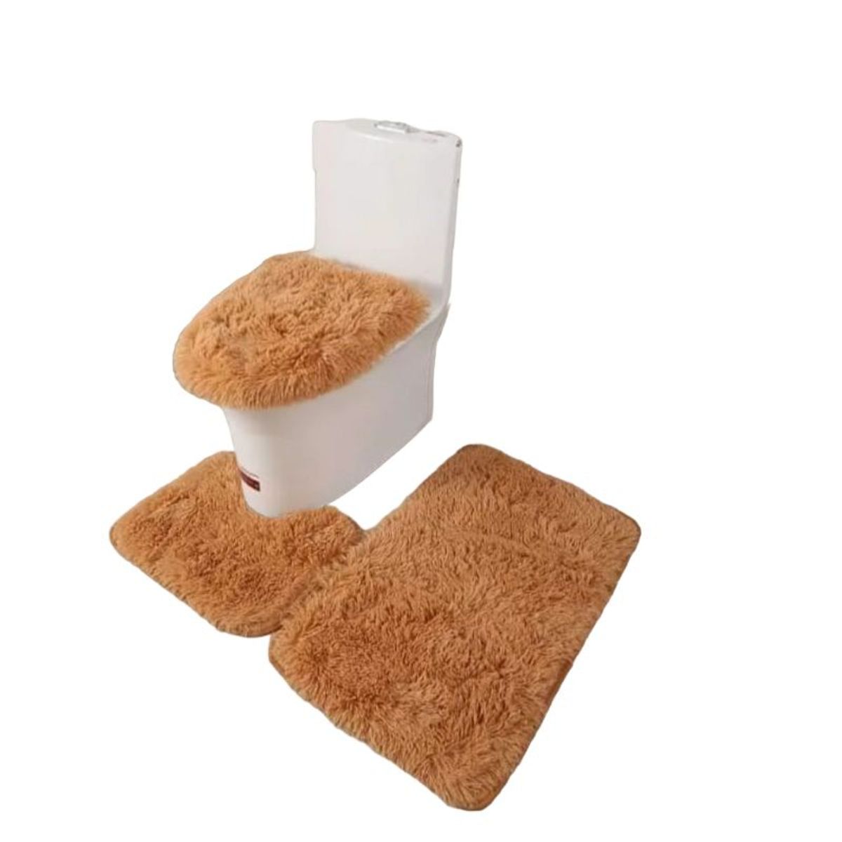 GENERICO - Set De Baño 3 Piezas Alfombras Peludas Antideslizante