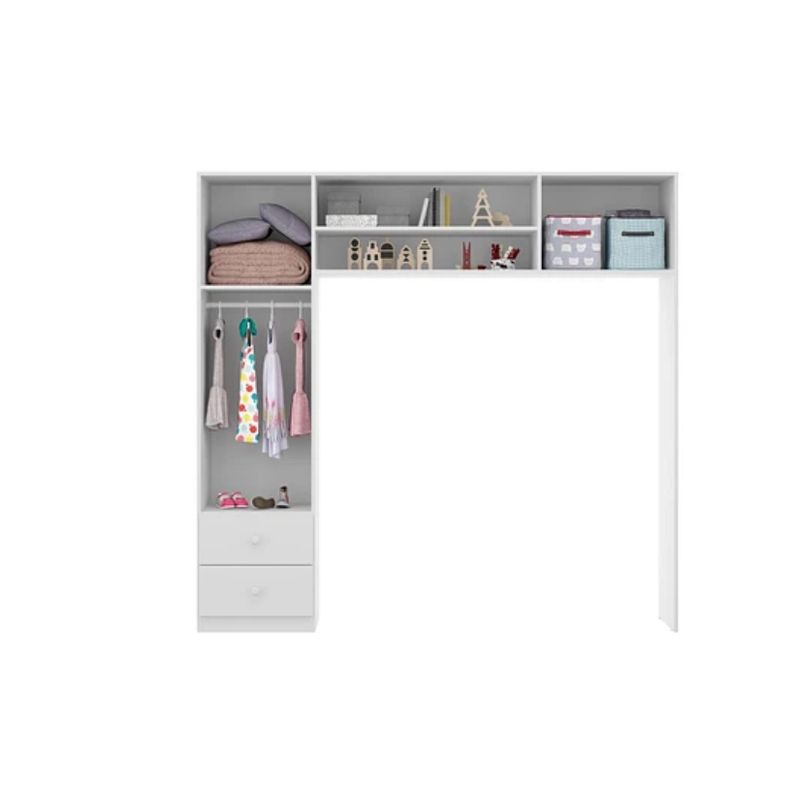 KIDSCOOL - ARMARIO 3 PUERTAS 2 CAJONES BLANCO ESSENCIAL - 2692.0001