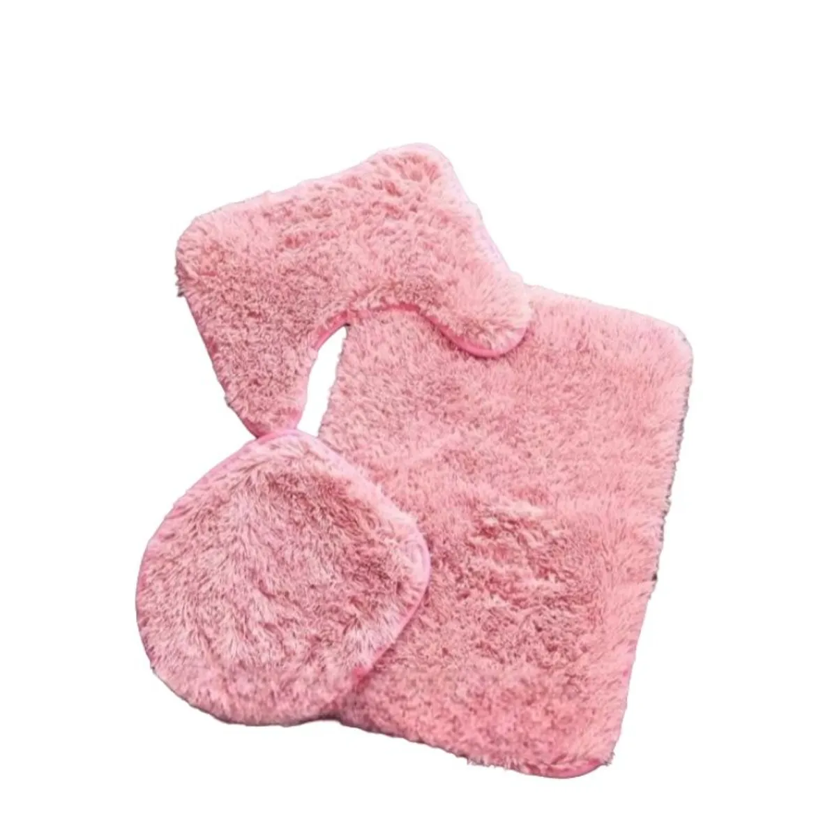 GENERICO - Set De Baño 3 Piezas Alfombras Peludas Antideslizante