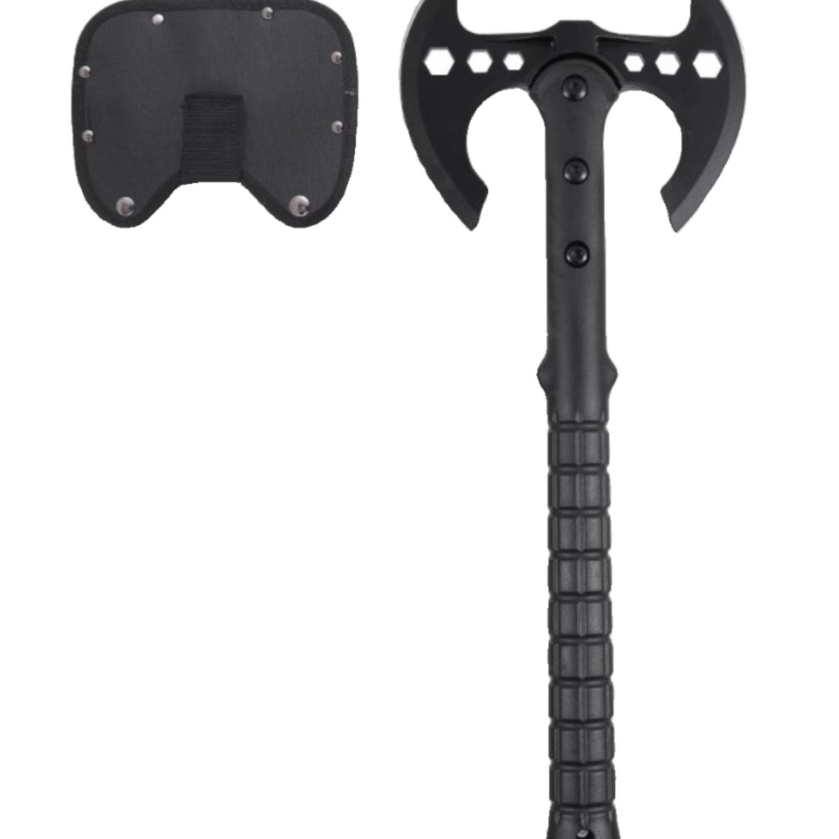 DEFENSOR FOREVER - Hacha Doble Filo Táctica Estilo Vikingo Para Camping Caza