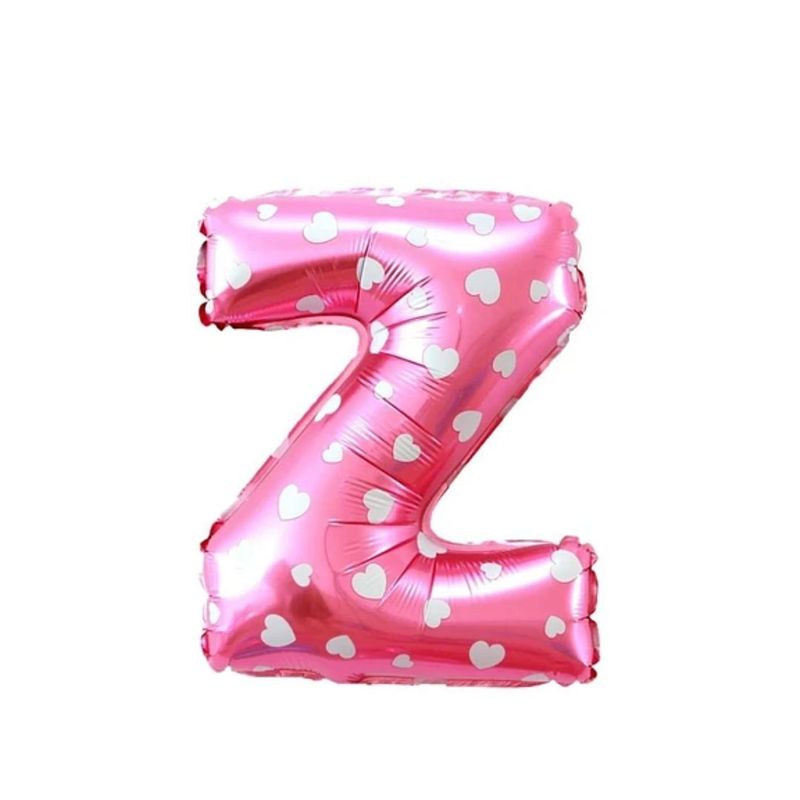 GENERICO - Globo letra "Z" Rosa 16 Pulgadas
