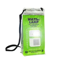 GENERICO - Lámpara Ecológica ante Terremotos, Aventuras y Camping Funciona con Agua y Sal