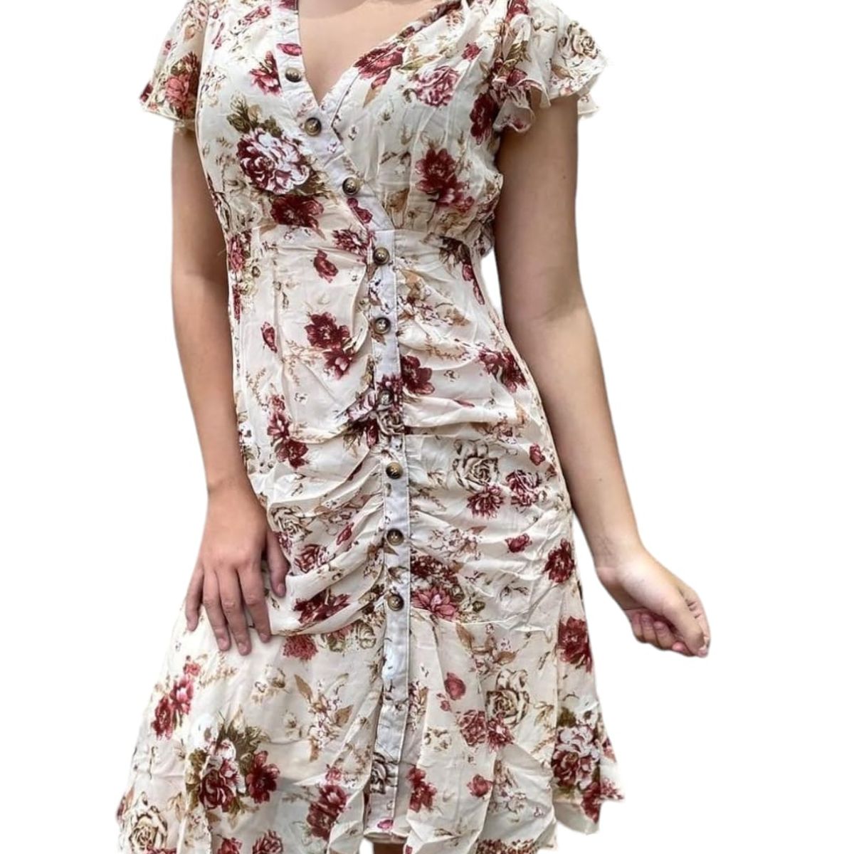 LUNA - Vestido De Mujer Semi Largo Fiesta Casual Estándar 8510