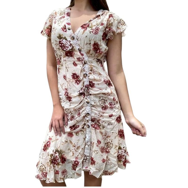 LUNA - Vestido De Mujer Semi Largo Fiesta Casual Estándar 8510