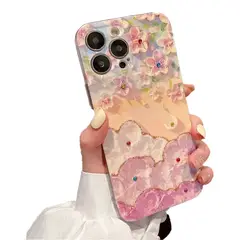 BANANA TIENDA - Carcasa Para iPhone 15 Pro Flores Claro 3d Premium