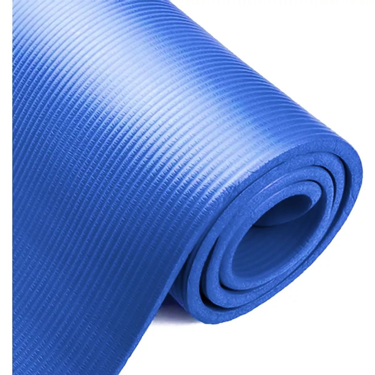 GENERICO - Mat Yoga 10 Mm Alfombra Resistente Gruesa Azul
