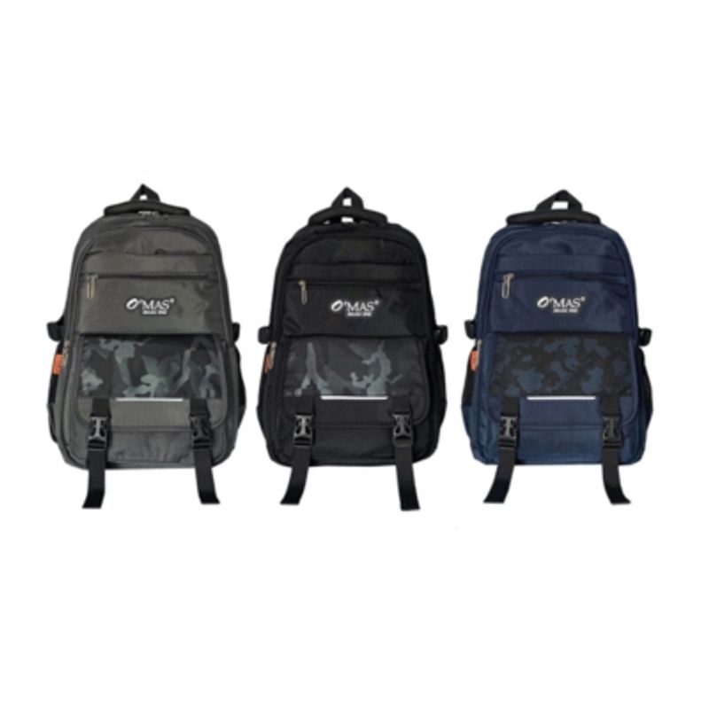 UTILISIMO - Mochila Escolar con Broches Camuflaje Poliéster 46X33X16CM