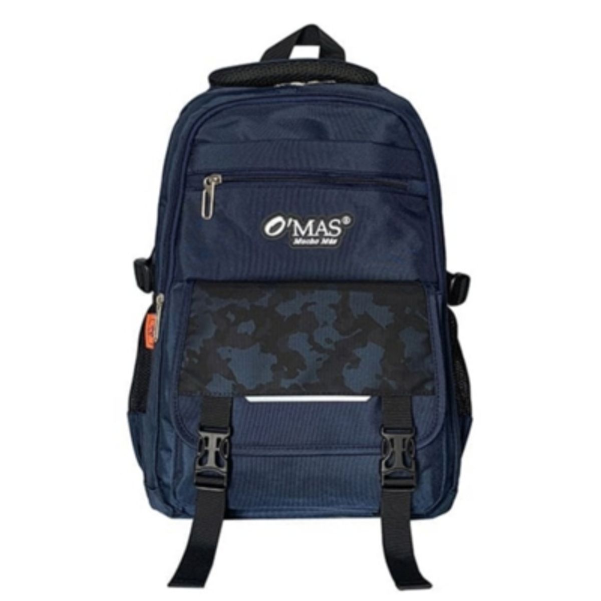 UTILISIMO - Mochila Escolar con Broches Camuflaje Poliéster 46X33X16 cm Azul