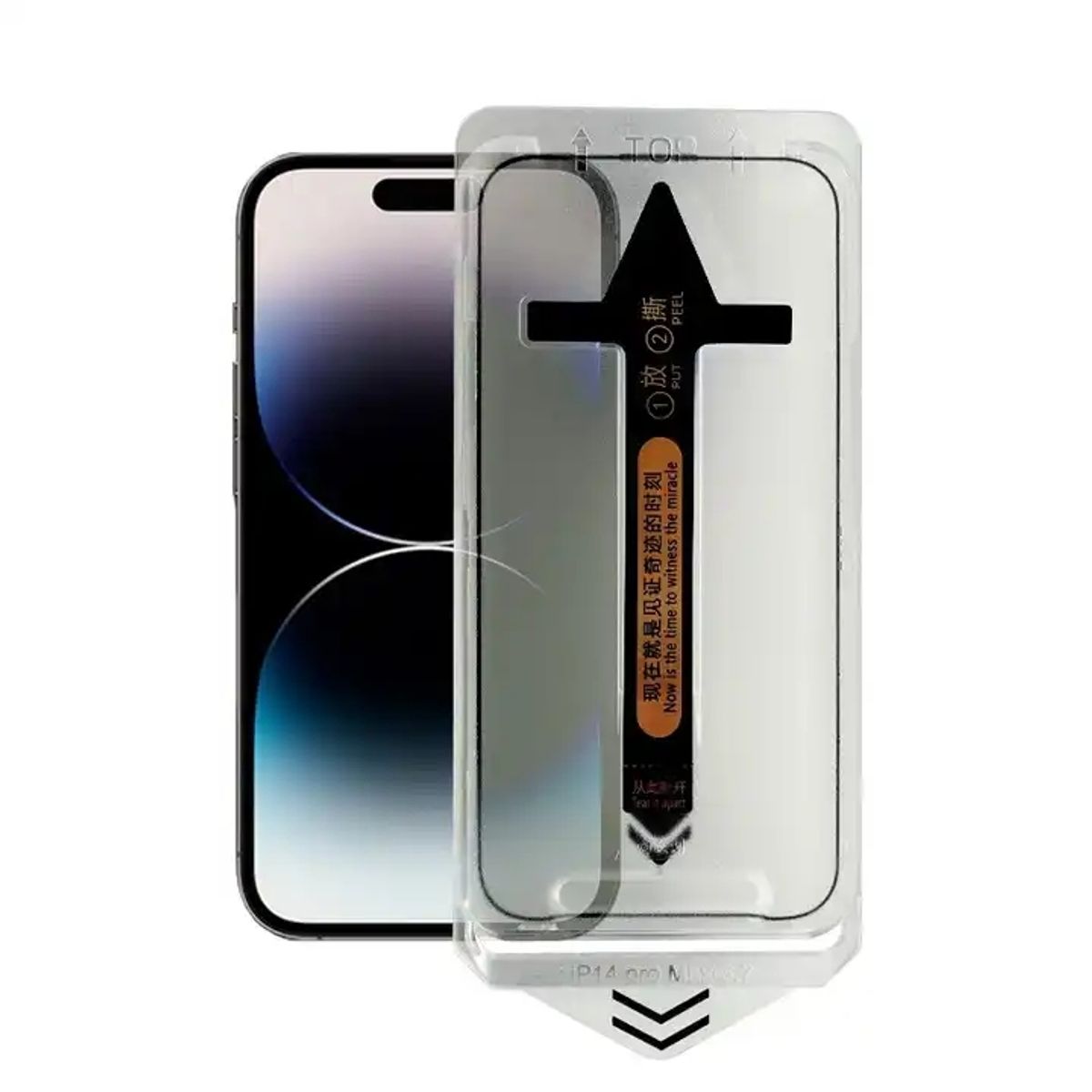 GENERICO - Lamina de Vidrio Para iPhone 13 y 14 Pro Auto Instalable