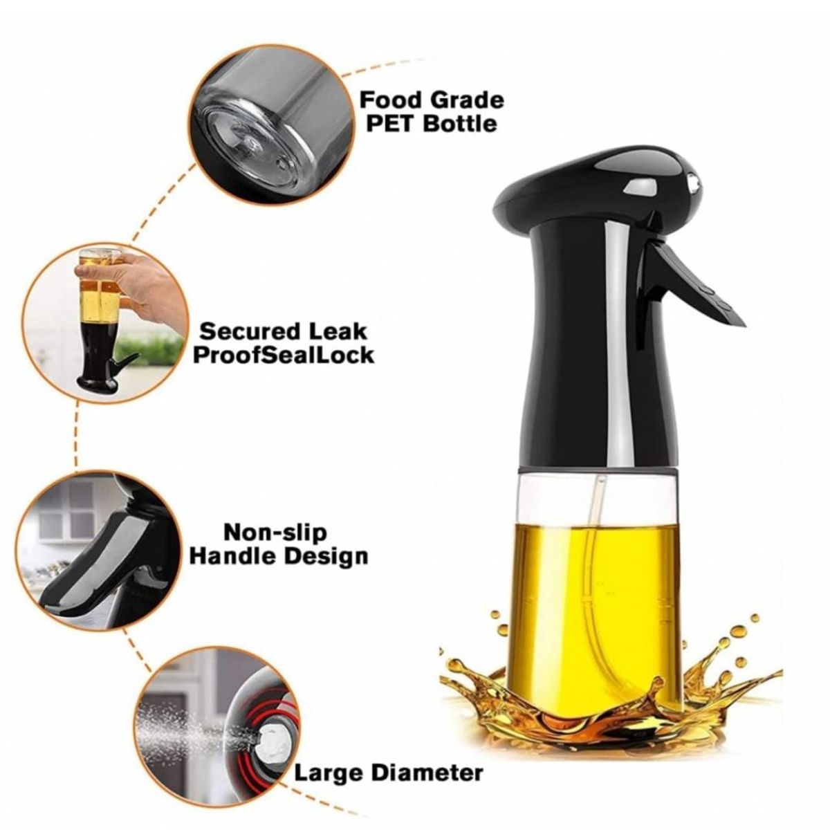 GENERICO - Pack de 2 Dispensadores De Aceite De Oliva , Vegetal , Vinagre