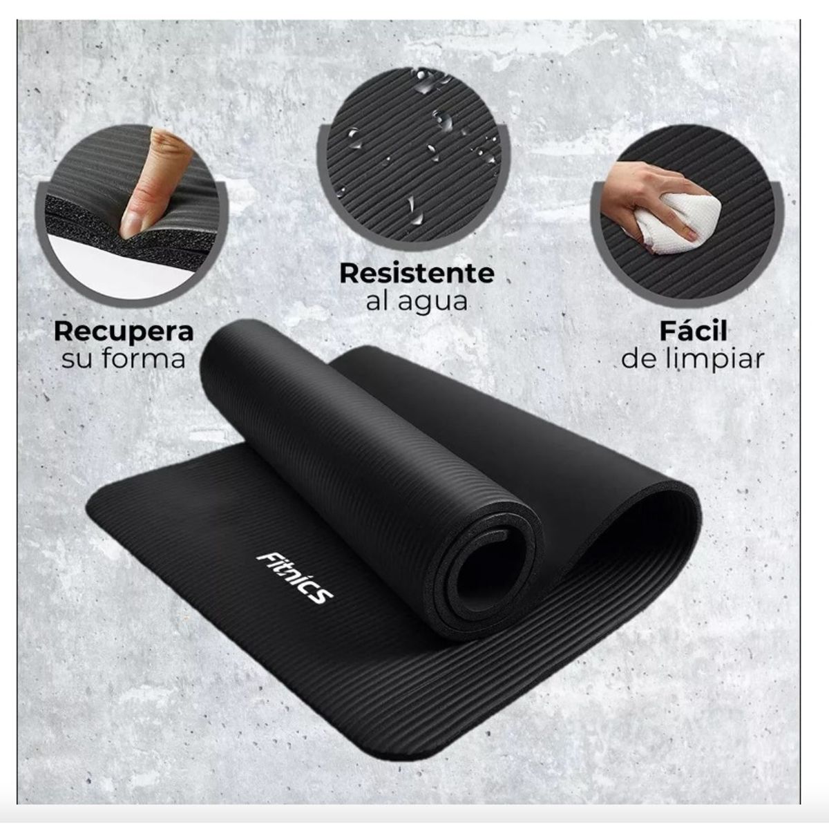 GENERICO - Mat Yoga Colchoneta Ejercicio Extra Grueso 15mm Bolsocorrea