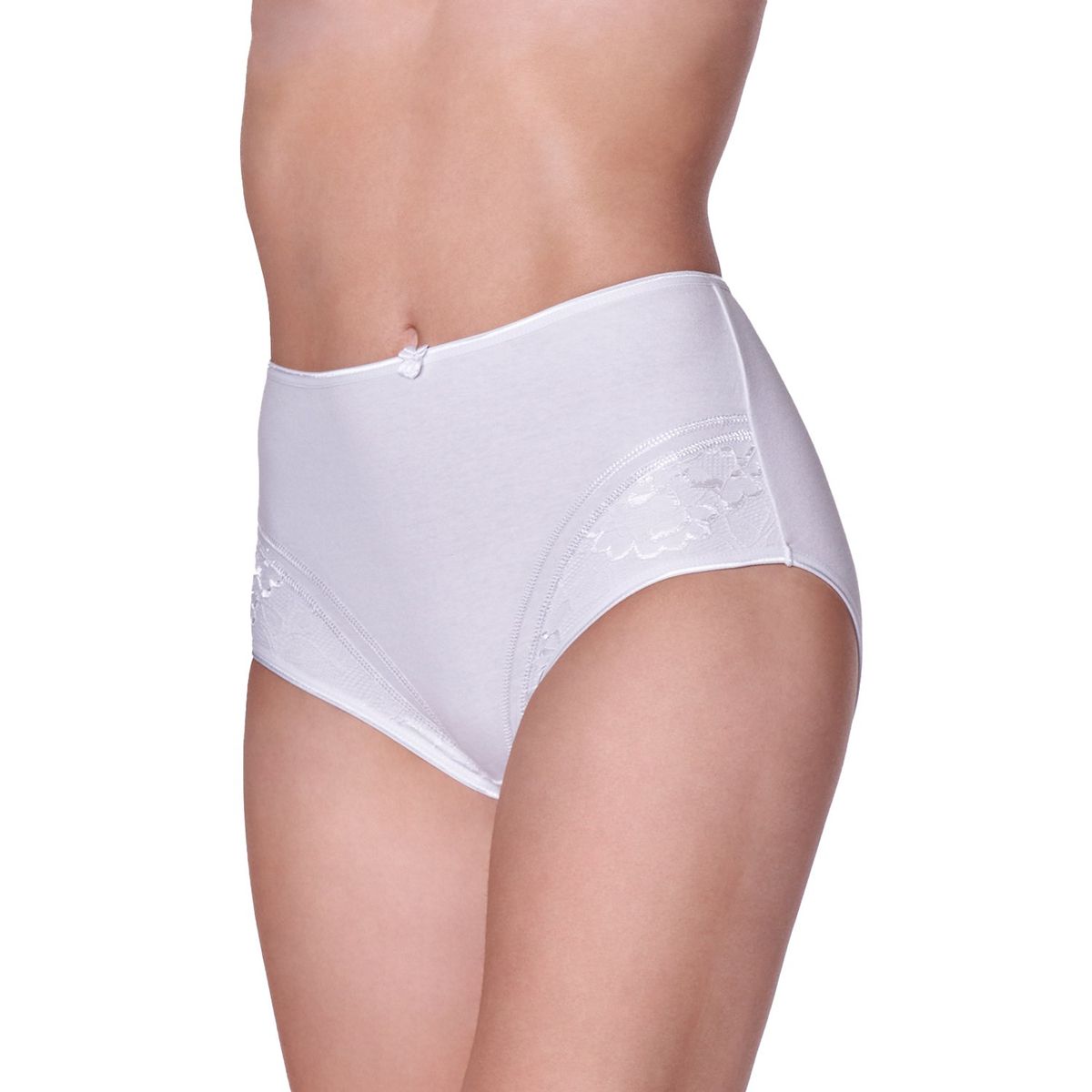 BAZIANI - Calzón Algodón Lycra Encaje 20226