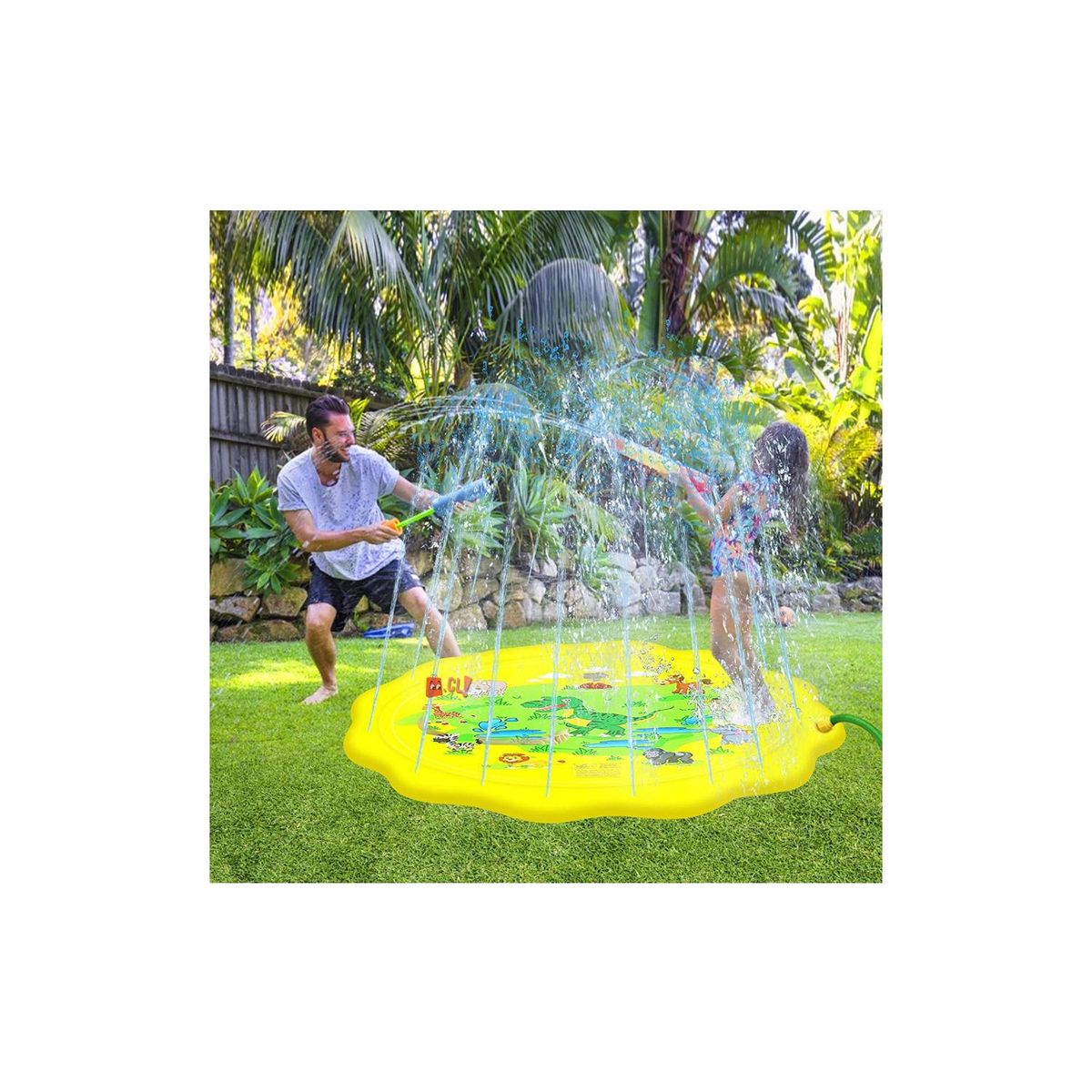 GENERICO - Alfombra Piscina Chorros De Agua 170cms Dino - SC