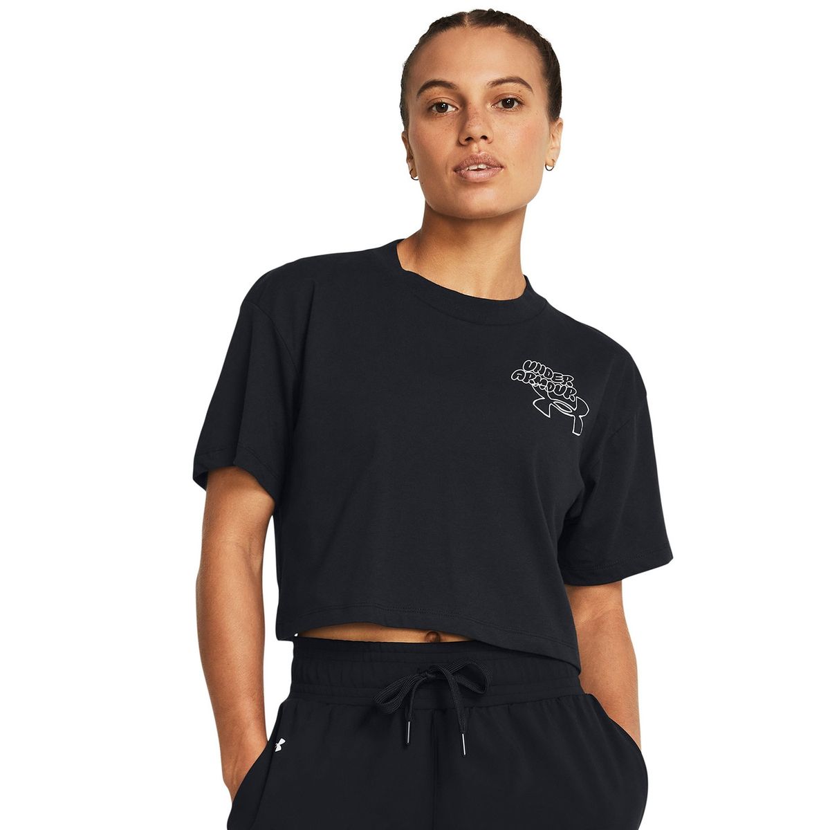 UNDER ARMOUR - Polera UA Bubble Script mujer Negro UNDER ARMOUR