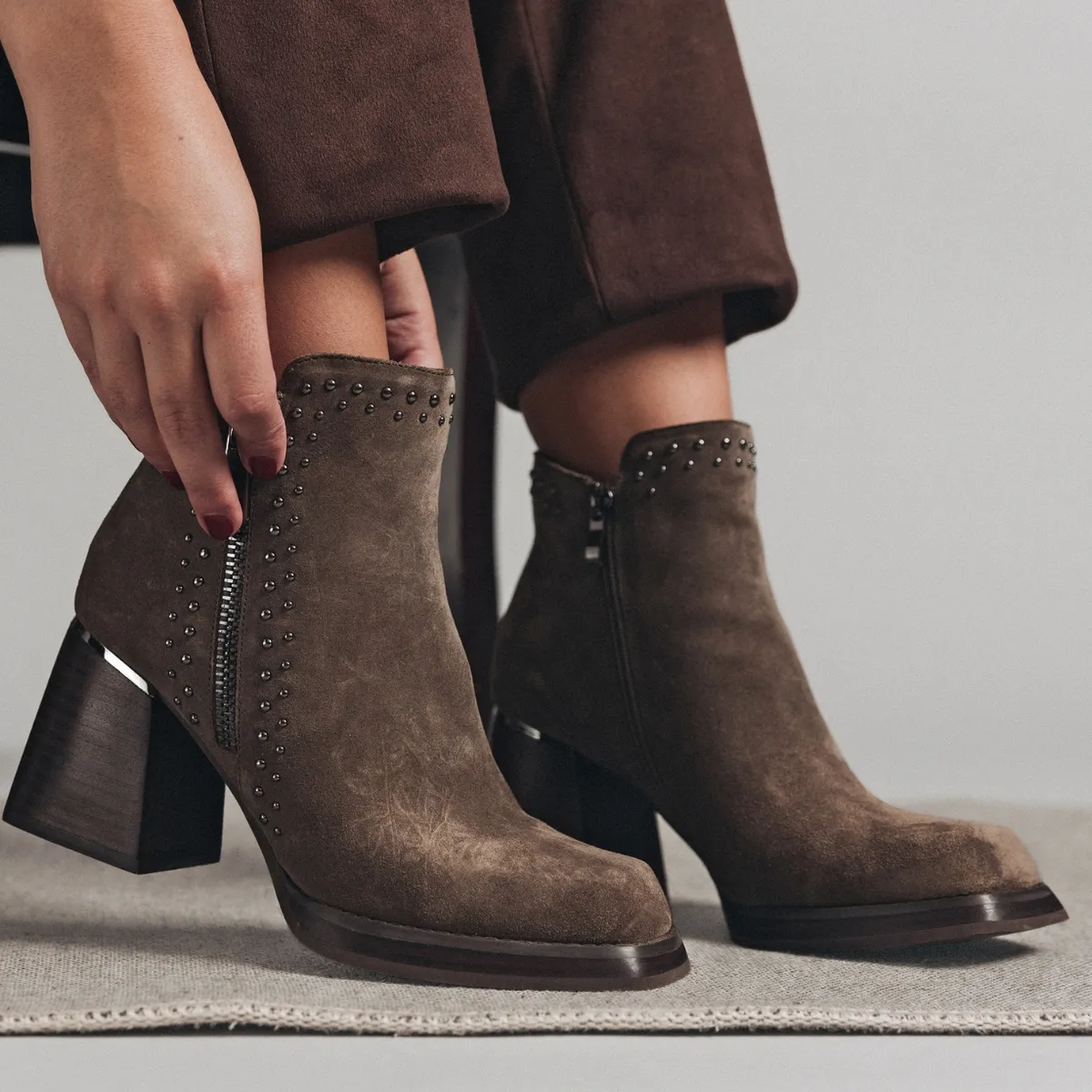 DEGAS - Botín Cuero Donna Taupe DEGAS