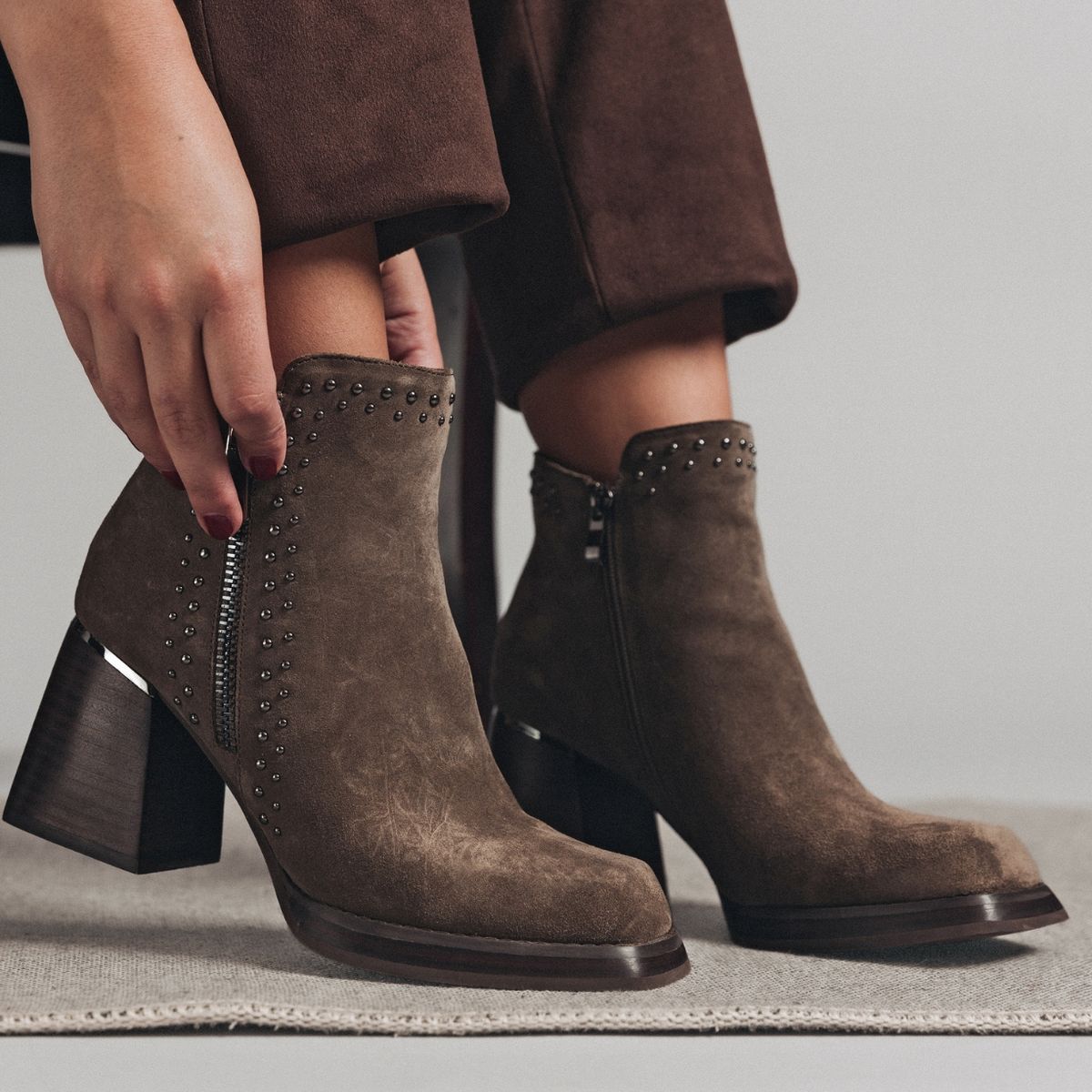 DEGAS - Botín Cuero Donna Taupe DEGAS