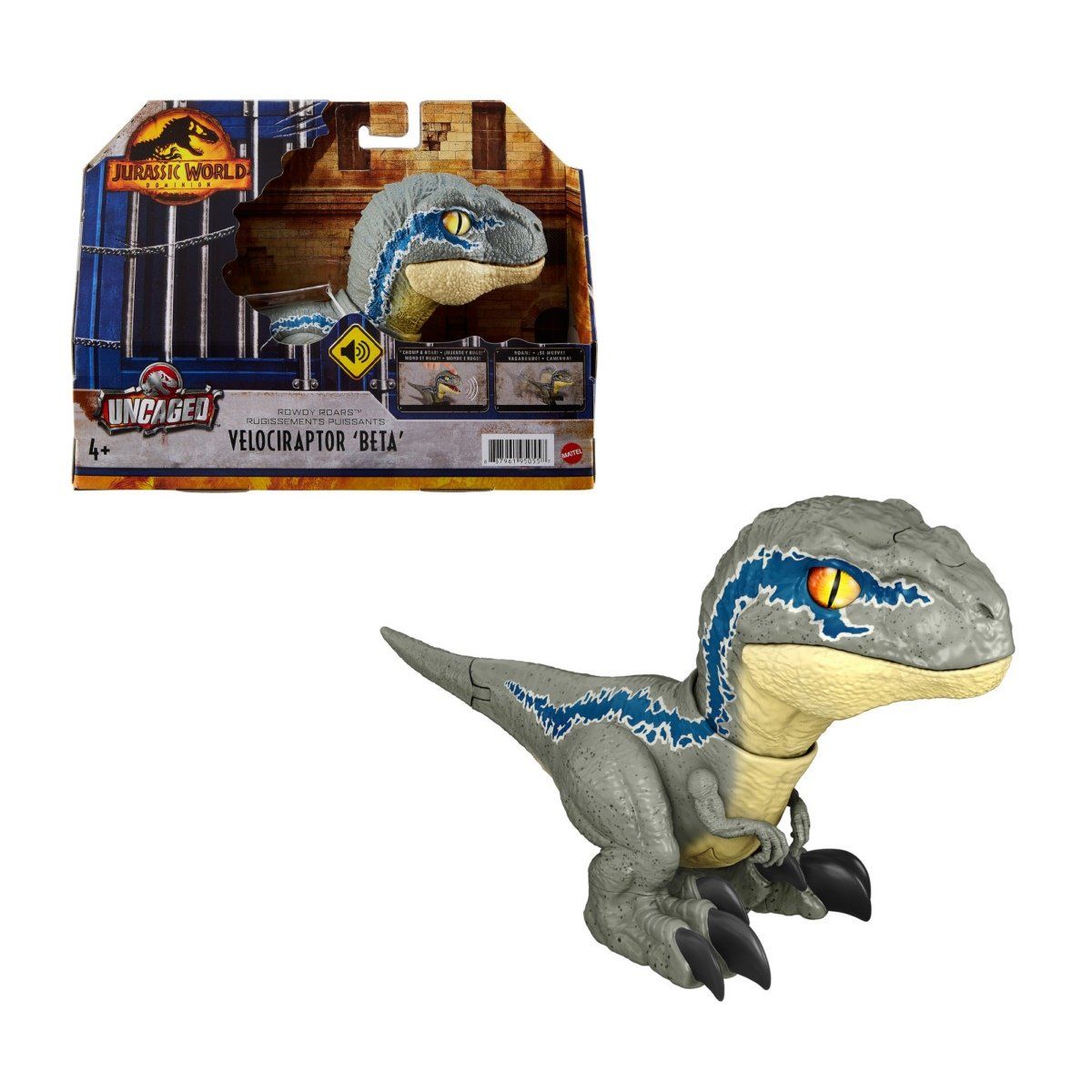 JURASSIC WORLD - Jurassic World 3 Dinosuario Interactivo - Velociraptor Beta