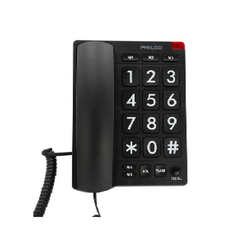 PHILCO - Telefono de Red Fija Para Adulto Mayor Philco Numeros Grandes