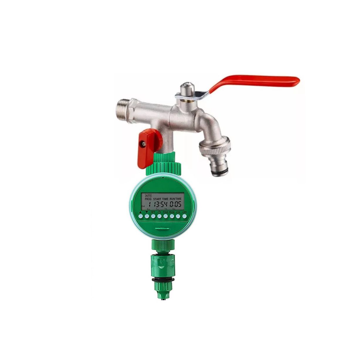 FLOWMAK - KIT FLOWMAK RIEGO LLAVE DOBLE 1/2" + PROGRAMADOR