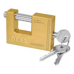 INGCO - Candado Bronce Antipalanca 80 Mm C/3 Llaves Dbbpl0802