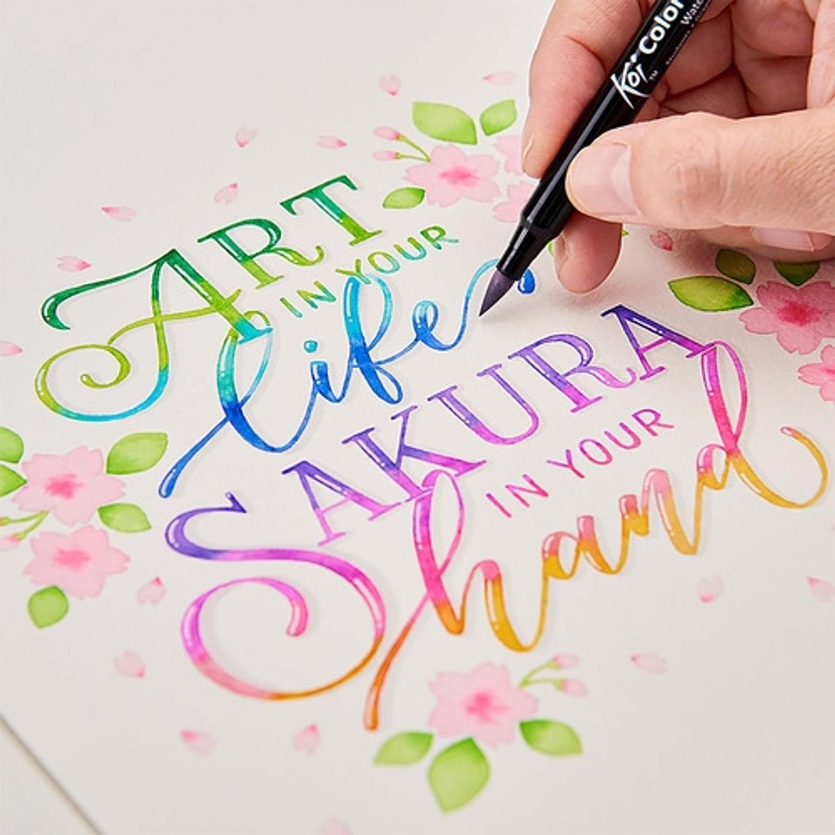 SAKURA - Set Plumones Acuarelables Sakura Koi Brush 12 Colores