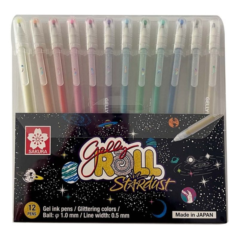 SAKURA - Lapiz Gel Gelly Roll Sakura 12 Colores Stardust