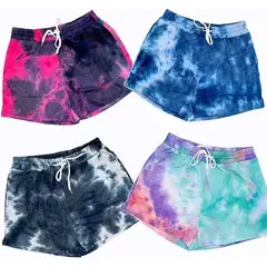 EVERSO - Pack 2 Short Deportivo Yoga Mujer Tie-dye Verano