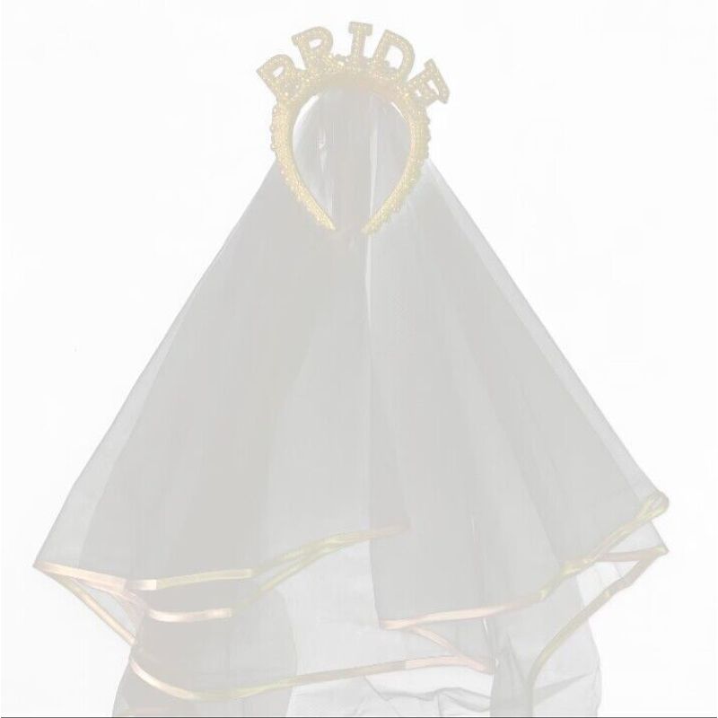 VATYERTY - Diadema Y Velo Con Perlas De Novia  Multicolor