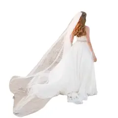 VATYERTY - Velo nupcial unicolor blanco