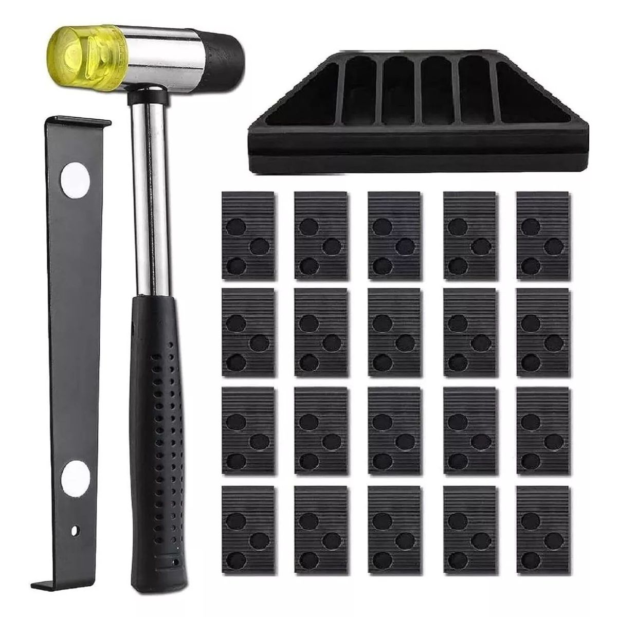 KUANGYE - Kit Instalación Piso Flotante Profesional Con Martillo Goma