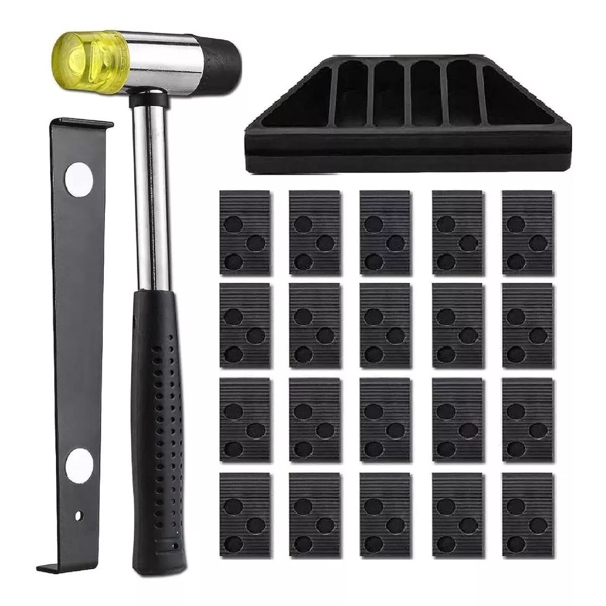 KUANGYE - Kit Instalación Piso Flotante Profesional Con Martillo Goma