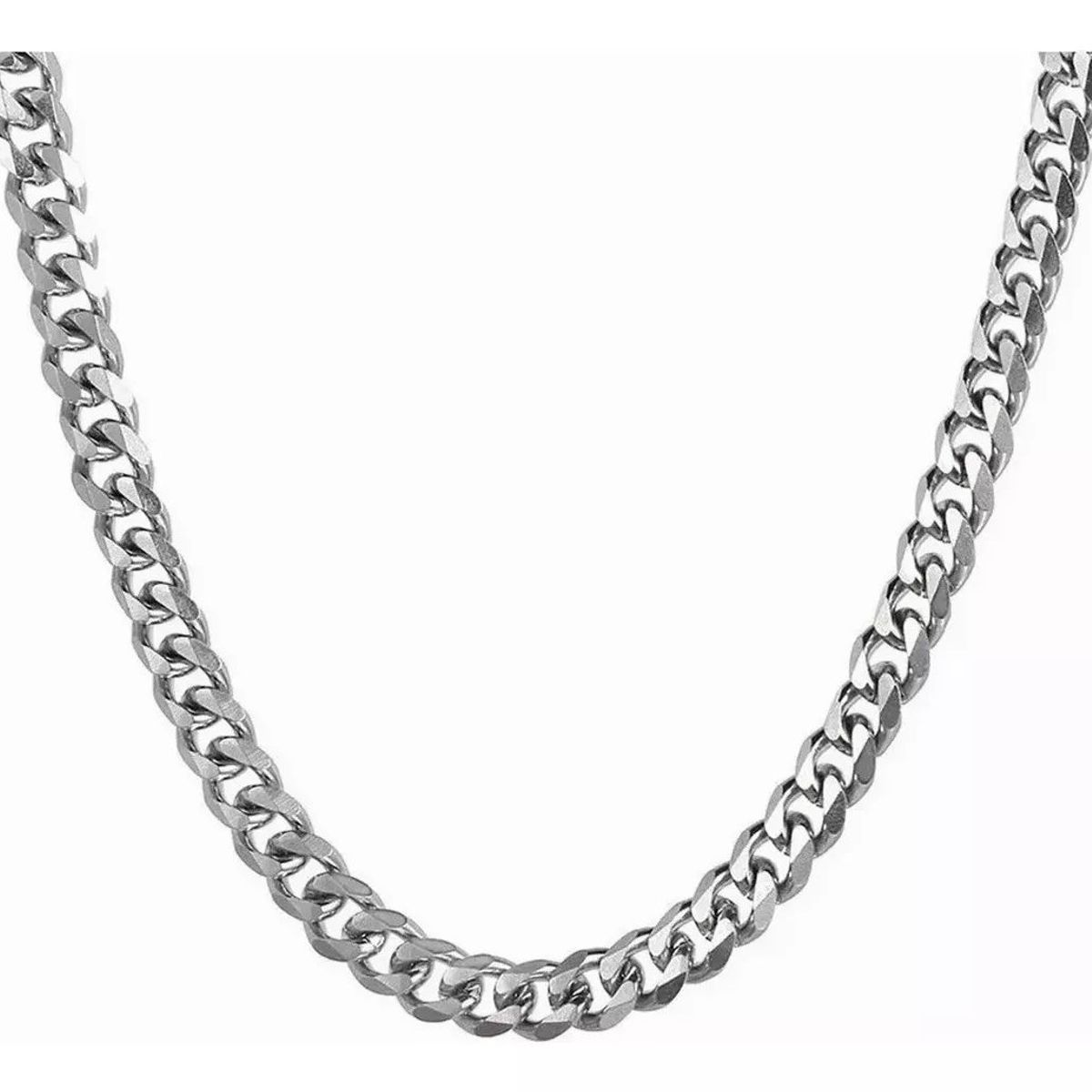 KUANGYE - Collar Cadena Hombre Acero Inoxidable 7mm 60cm Gruesa