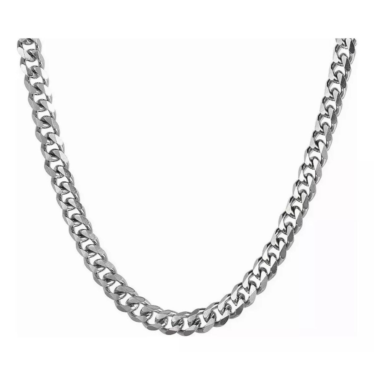 KUANGYE - Collar Cadena Hombre Acero Inoxidable 7mm 60cm Gruesa