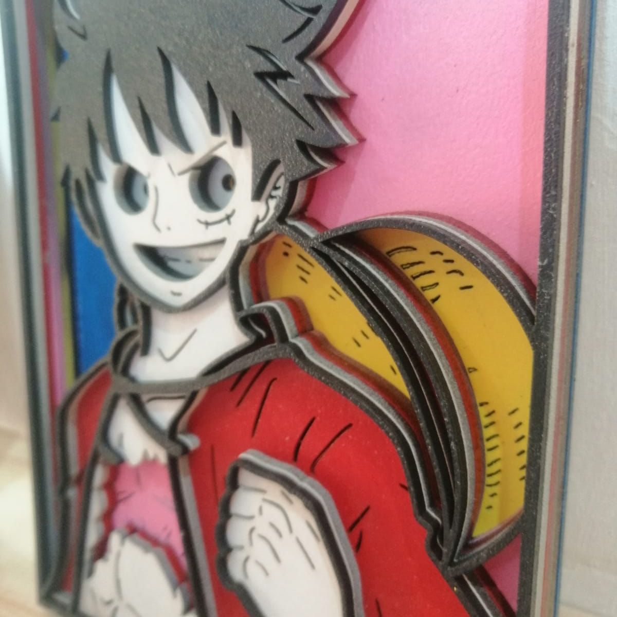GENERICO - Cuadro Decorativo de Luffy de One Piece en 3D