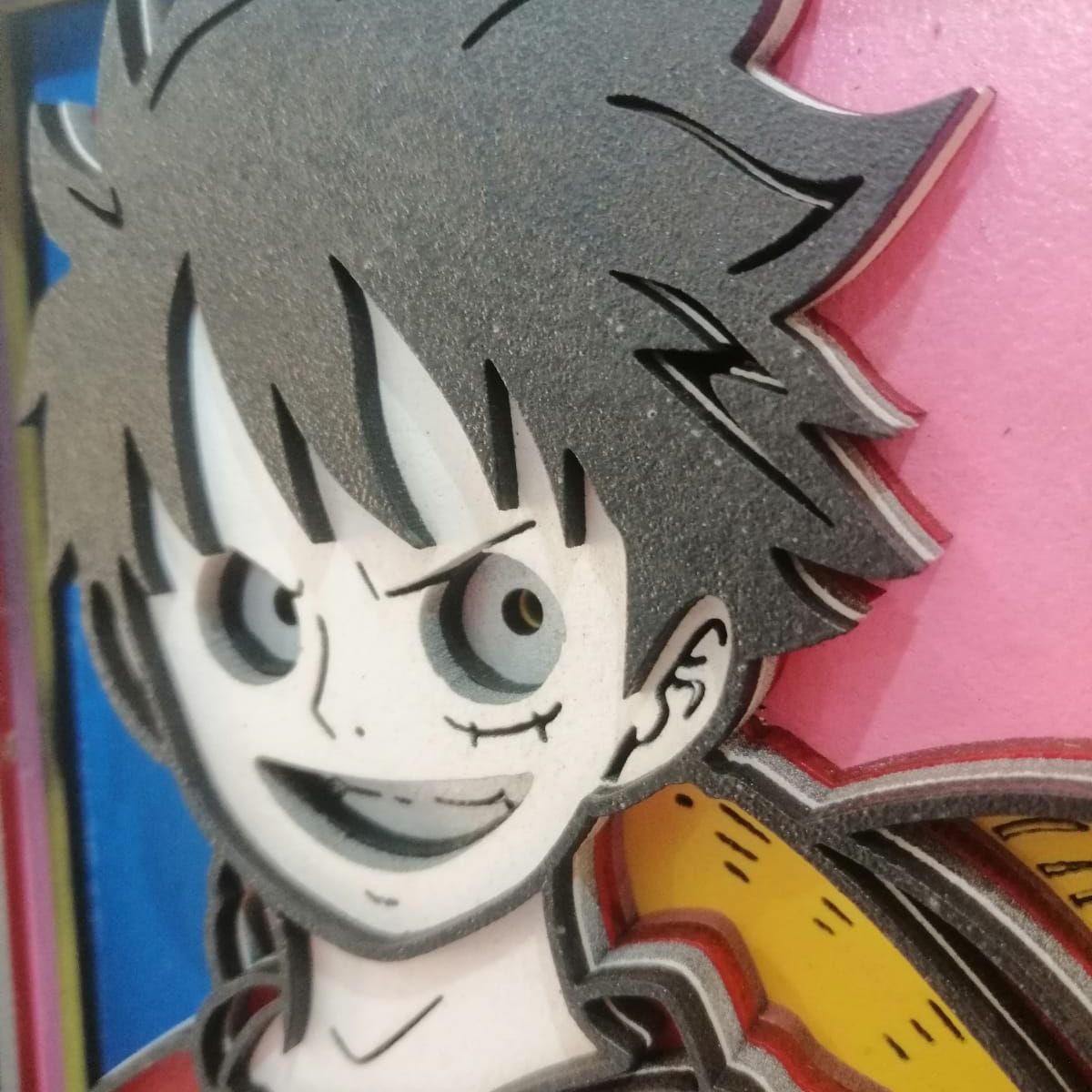 GENERICO - Cuadro Decorativo de Luffy de One Piece en 3D